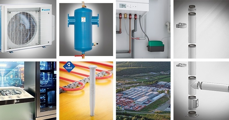 Daikin, IMI, Stiebel-Eltron, Wilo, Almeva, LG, KE KELIT, TeraPlast