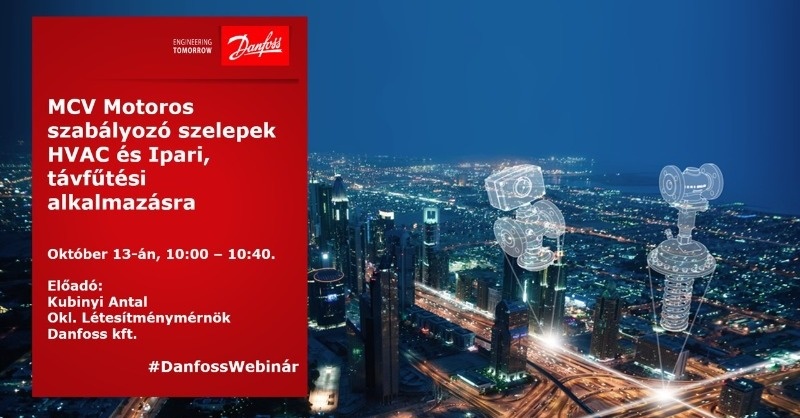 MVC motoros szabályzószelepek HVAC és ipari távfűtési alkalmazásra