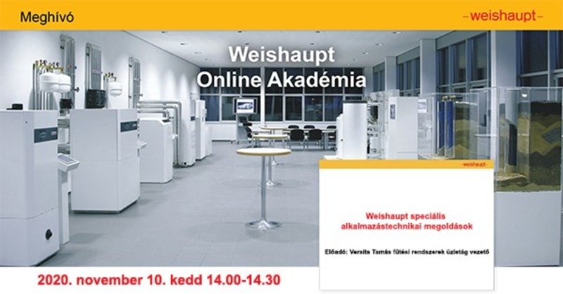 Weishaupt speciális alkalmazástechnikai megoldások