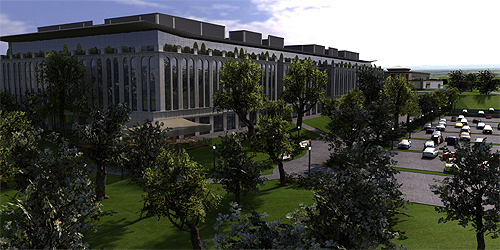 Az első fázisban egy 92000m2 területű irodapark épül fel.