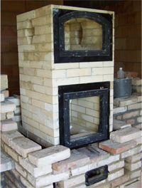 5. ábra Elkészült belső rész egy dán kályhánál.