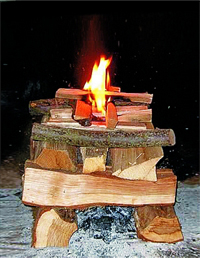 1-4. kép: A felső átégésű tüzelőberendezéseknél felülre, az alsó átégésűeknél alulra kerül a modul úgy, hogy minél közelebb legyen a füstgázok távozási helyéhez.