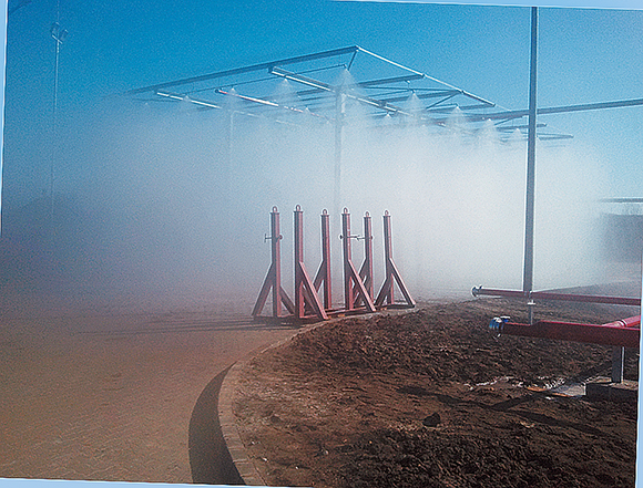 2. kép A tartálykocsi-töltő oltórendszere.